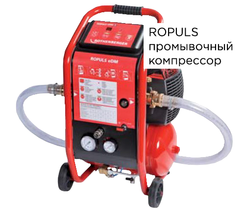 Гидропневматическая промывка системы отопления компрессором ROPULS
